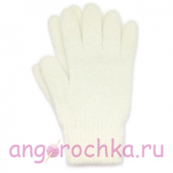 Белые шерстяные перчатки